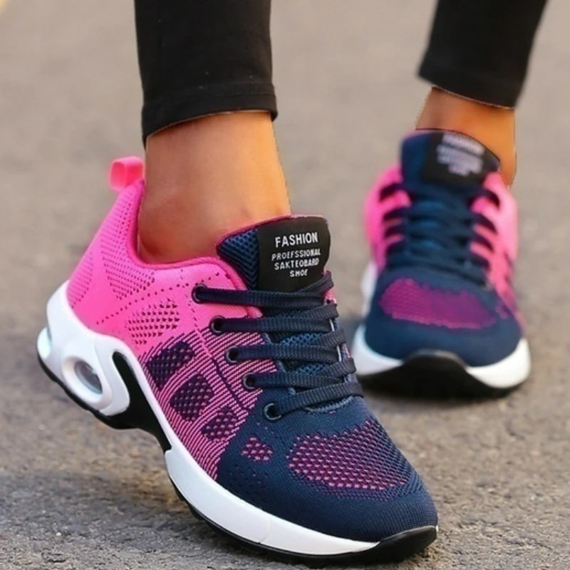 

Women Vulcanize Shoes Platform Casual Sneakers Shoes Flats Mesh Breathable Running Shoes Chunky Summer Sports Shoes 2023