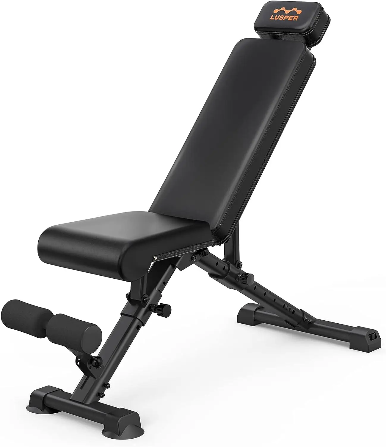 

Adjustable Workout Bench - 3-Sec Fast Folding Weight Bench for Home Gym, Extended and Neck Protection Design, Multi-Purpose for