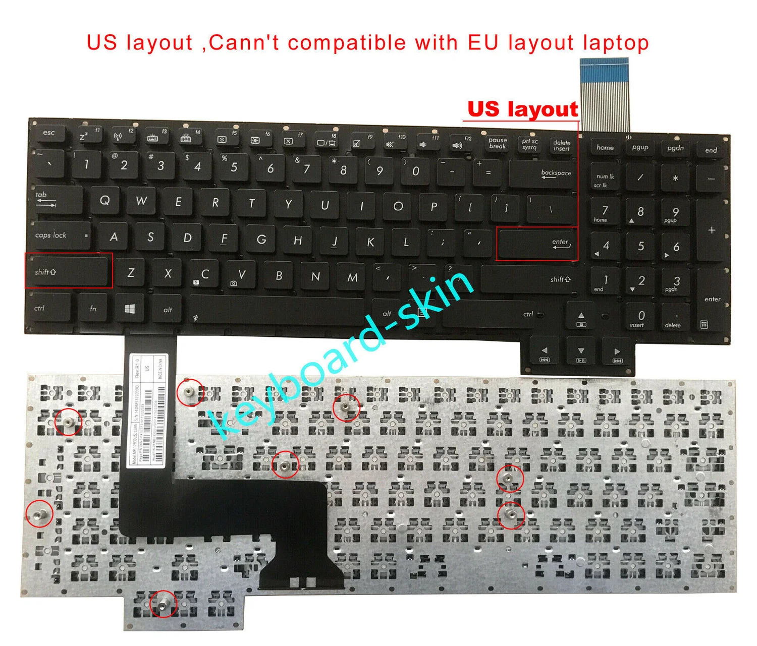 

Новая английская клавиатура без подсветки для ноутбука ASUS G750 G750J G750JM G750JX G750JH G750J