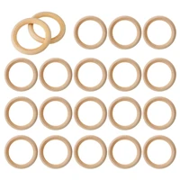 20pcs wooden ring for craft durable connector accessory wear resistant 4 sizes unfinished solid creativity to draw doodle on it