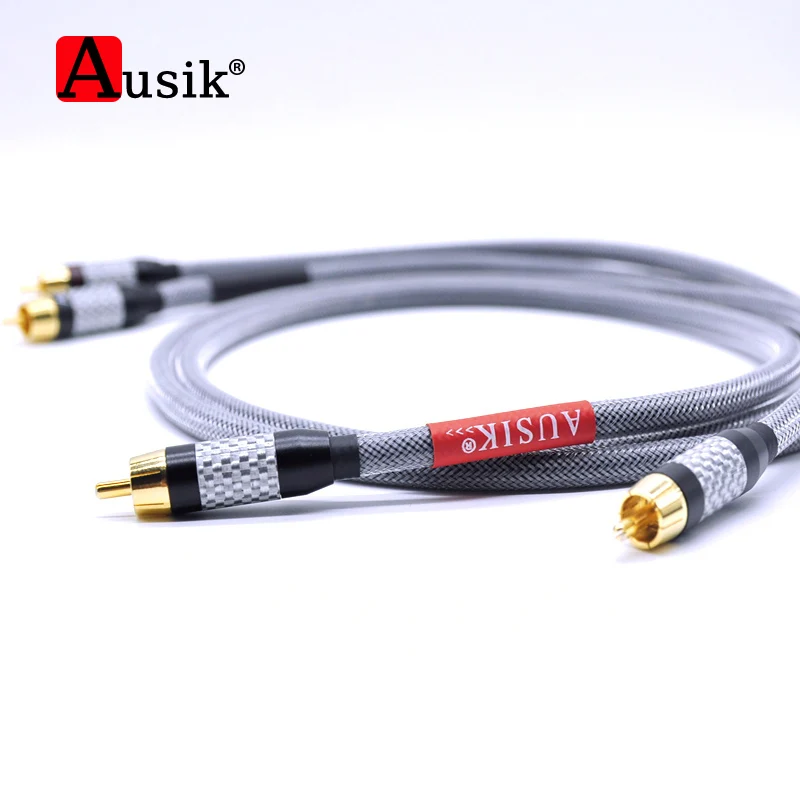 

Высококачественный 1 пара HIFI 4N OFC RCA аудио кабель для усилителя мощности ЦАП-предусилитель/AUSIK AS004