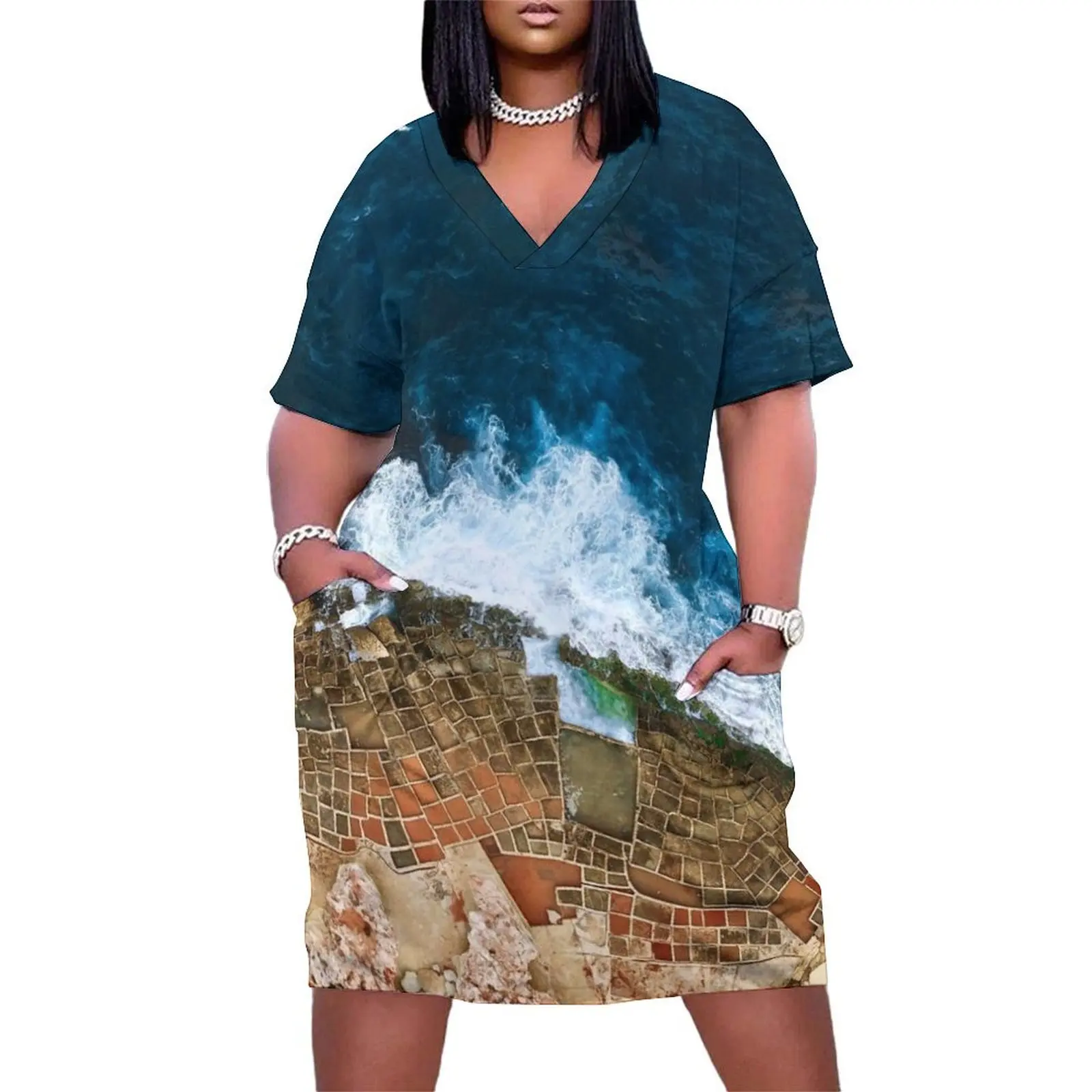 Воздушный снимок соленых сковородок в Марсаскела Мальта свободное платье с