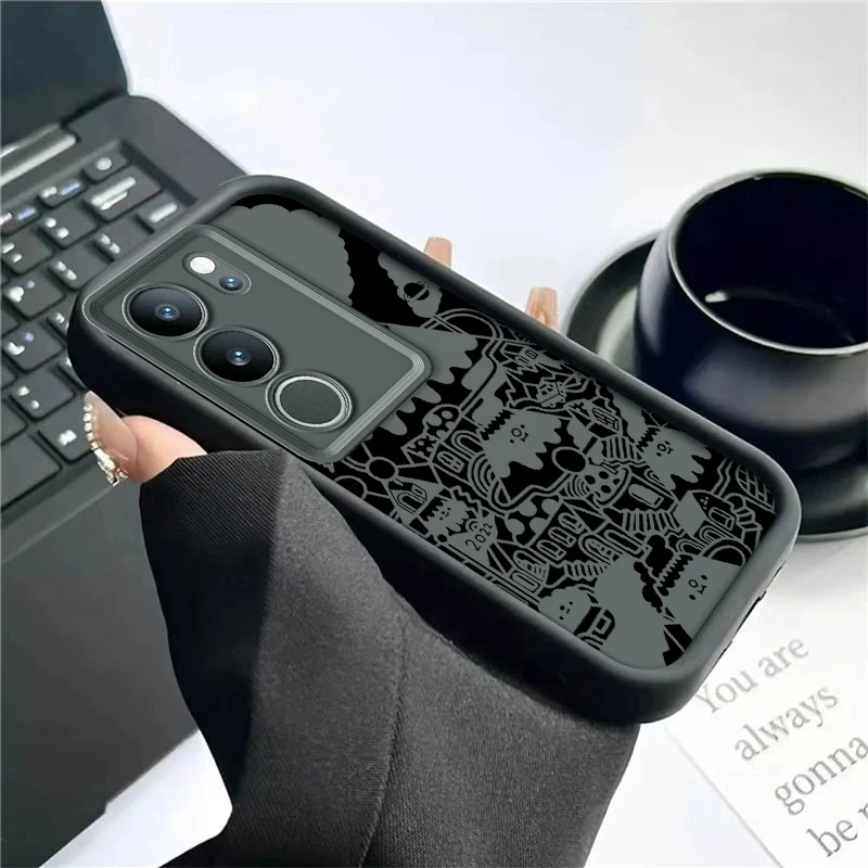 Мягкий милый противоударный чехол для VIVO Y21A Y19 Y77E PRO X80 Y33T Y21S Y9S 4G Y33S Y53S Y21T