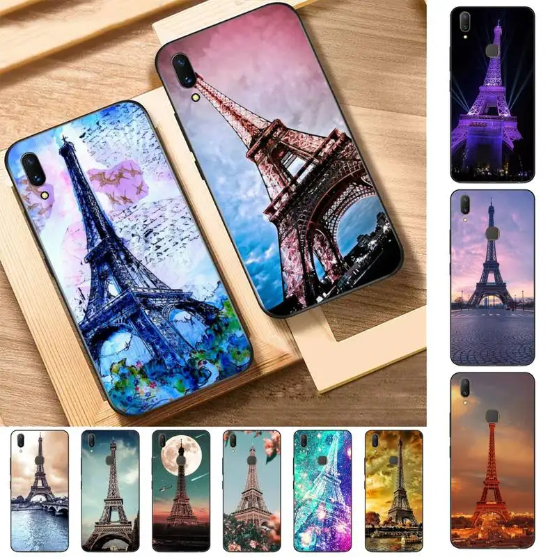 

Romantic Paris Eiffel Tower Phone Case for Vivo Y91C Y11 17 19 17 67 81 Oppo A9 2020 Realme c3