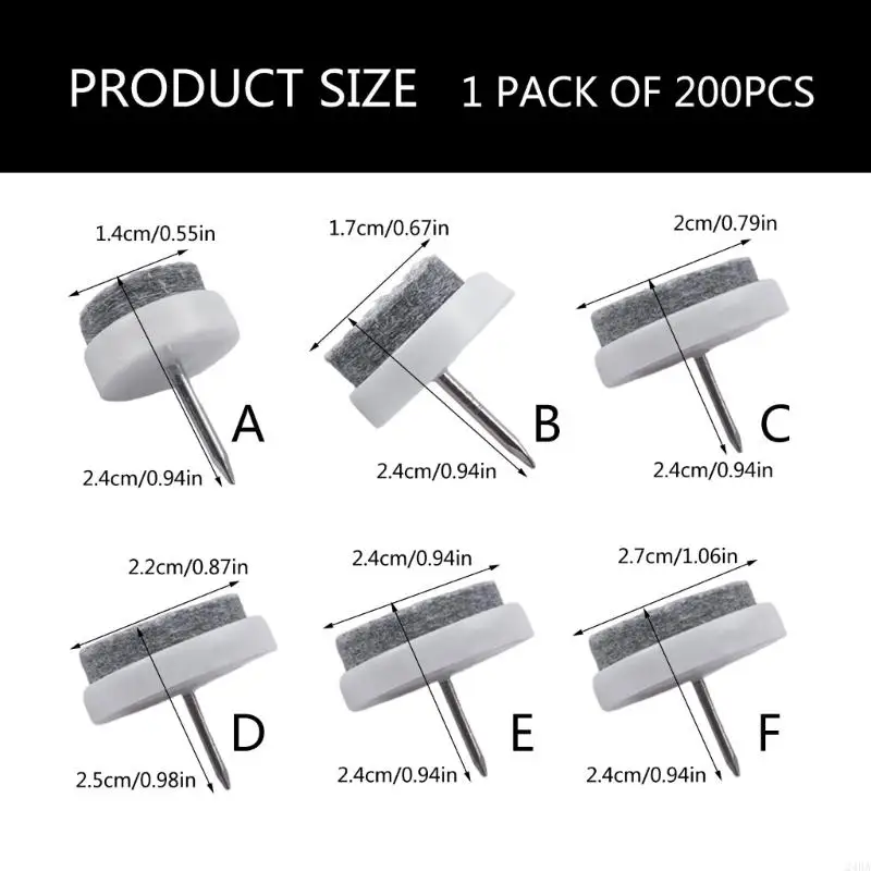 Заглушки для ног мебели 200 шт