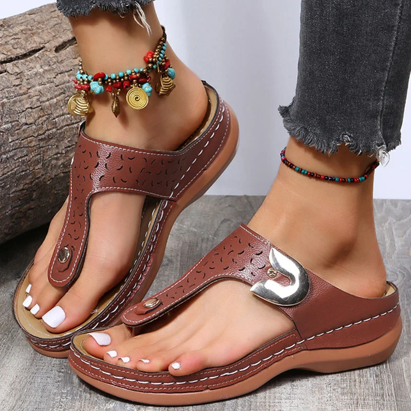 

Women Sandals Soft Wedge Heels Sandals Summer Women Flip Flops Heel Chaussure Femme Wedges Shoes For Women Platform Sandals
