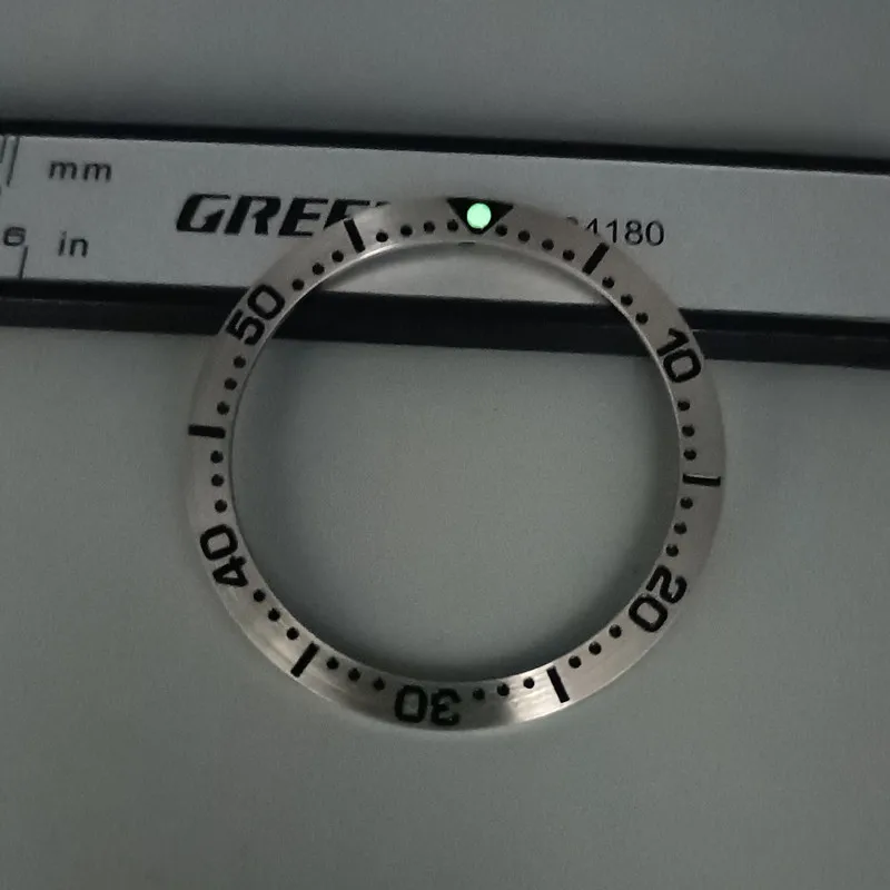 Watch Parts 38mm SKX007 Stainless Steel Bezel Insert Fits For Seiko 007 SKX009 NH35 NH36 Sports Watch