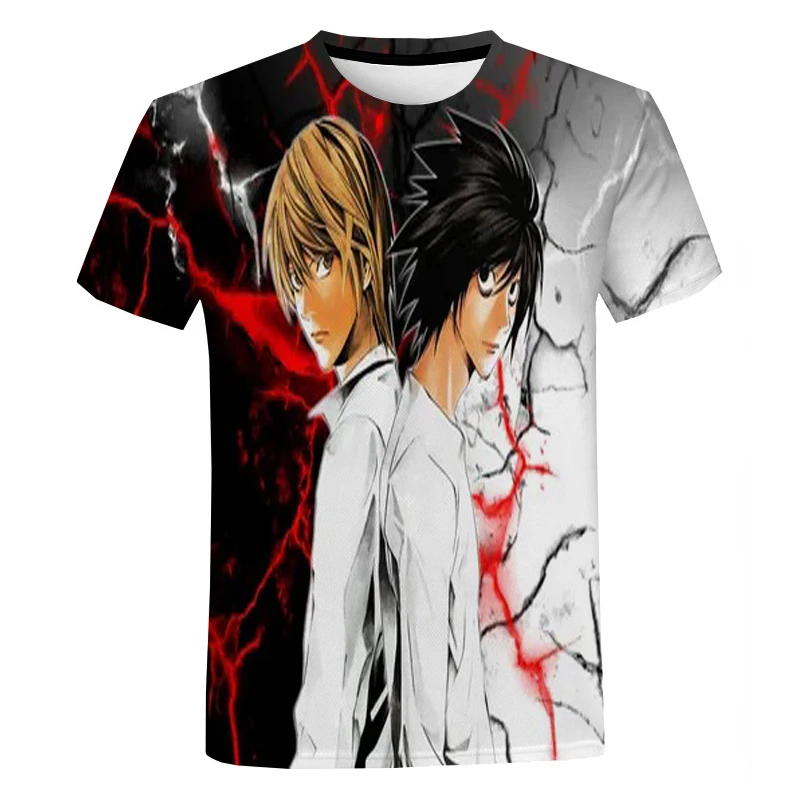 

Футболка Мужская/женская с 3D-принтом манги, модная уличная одежда в стиле аниме, большие размеры, Детские Топы в стиле Харадзюку, лето