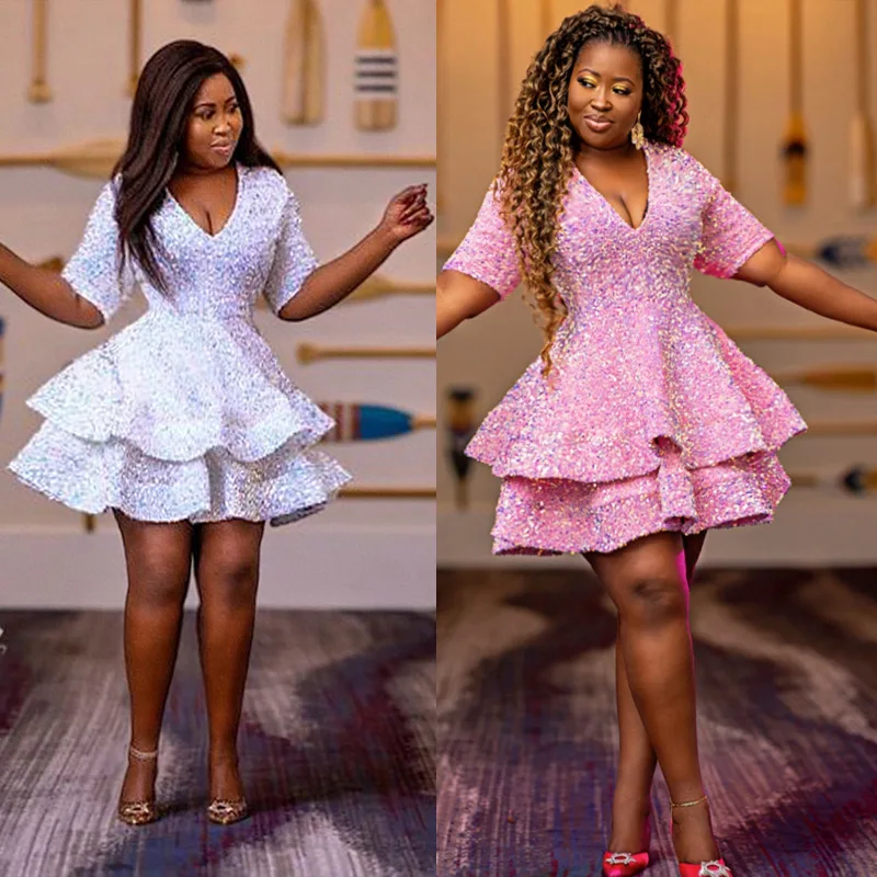 

Backless Elegant ladies Dress Gown Dress Women Evening Party Dress Sexy See-through Sequins 3/4 Sleeve