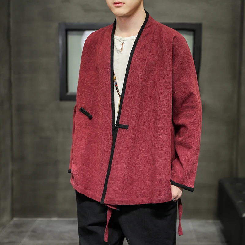 Традиционное китайское платье 2022 халат с длинным рукавом хлопковое постельное