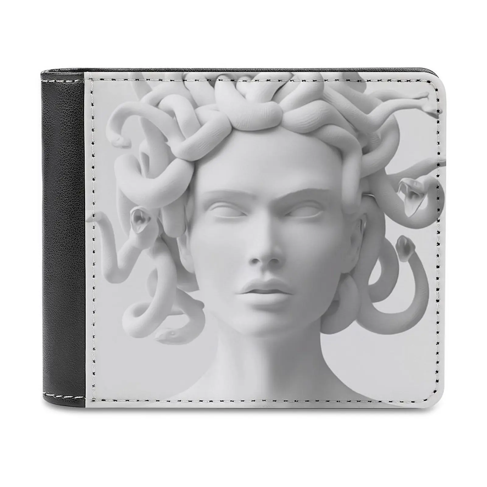 

Мраморный кожаный кошелек для мужчин, классический черный бумажник с держателем для кредитных карт, модный мужской бумажник с мифологией, греческой римской мифологии