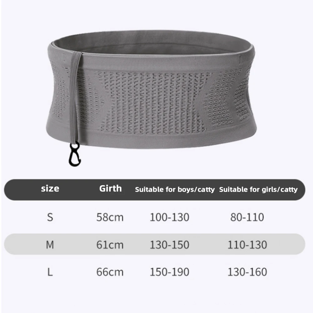 Multifunctional Knit Breathable Concealed Waist Bag Slim Thin Waist Pack With Hanging Hook Lightweight Packet For Riding Fitness images - 6