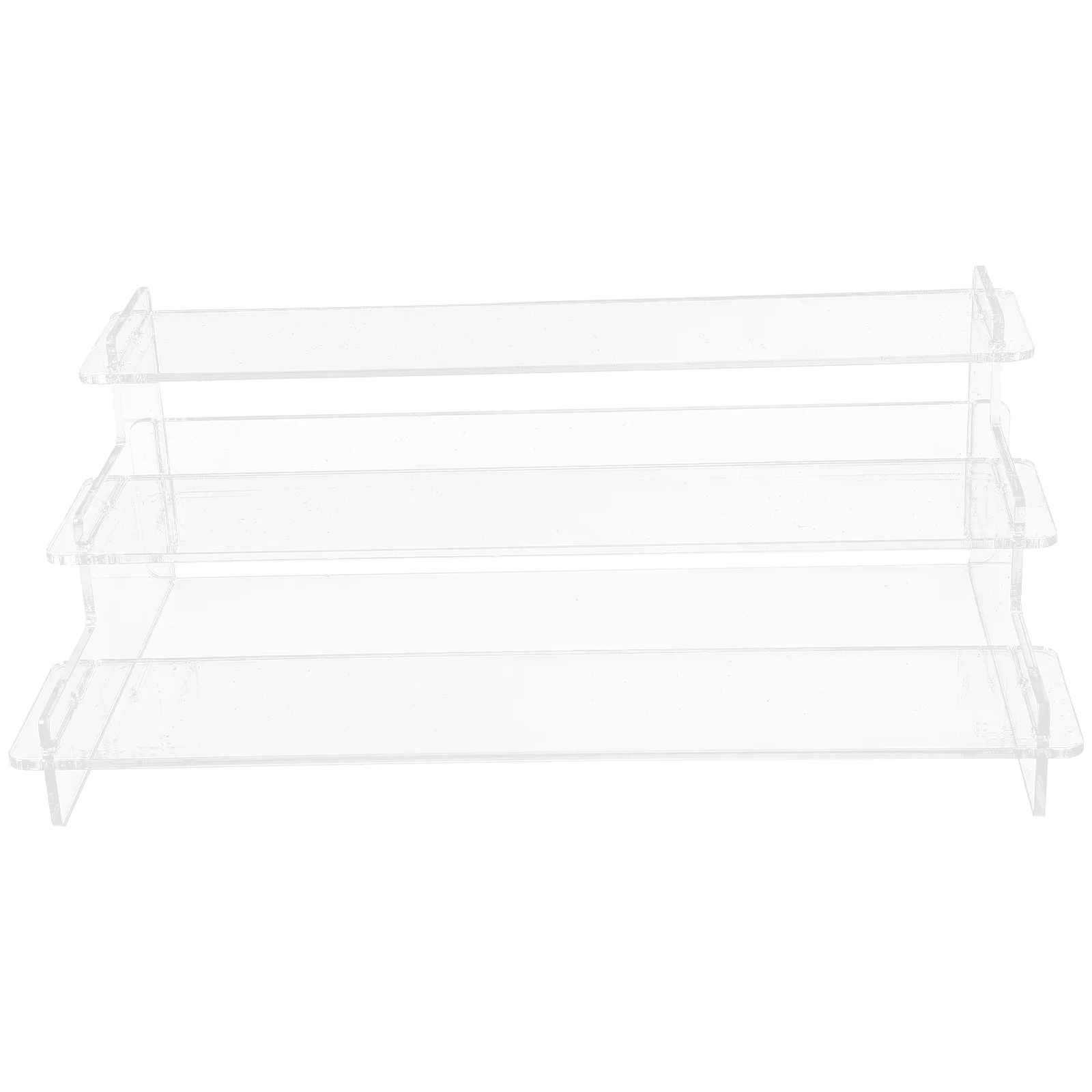 

Cupcake Holder Transparent Ladder Display Rack Acrylic Perfume Shelf Organizer Bracelet Stand Stair-type Tiered Stairs