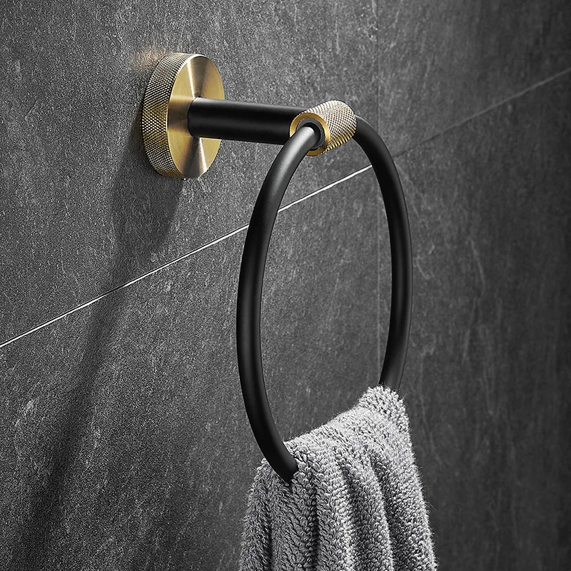 

Кольцо для полотенец для ванной комнаты 304, Черное золото, кольцо для полотенец из нержавеющей стали, подвесное кольцо, полотенце для рук, тк...