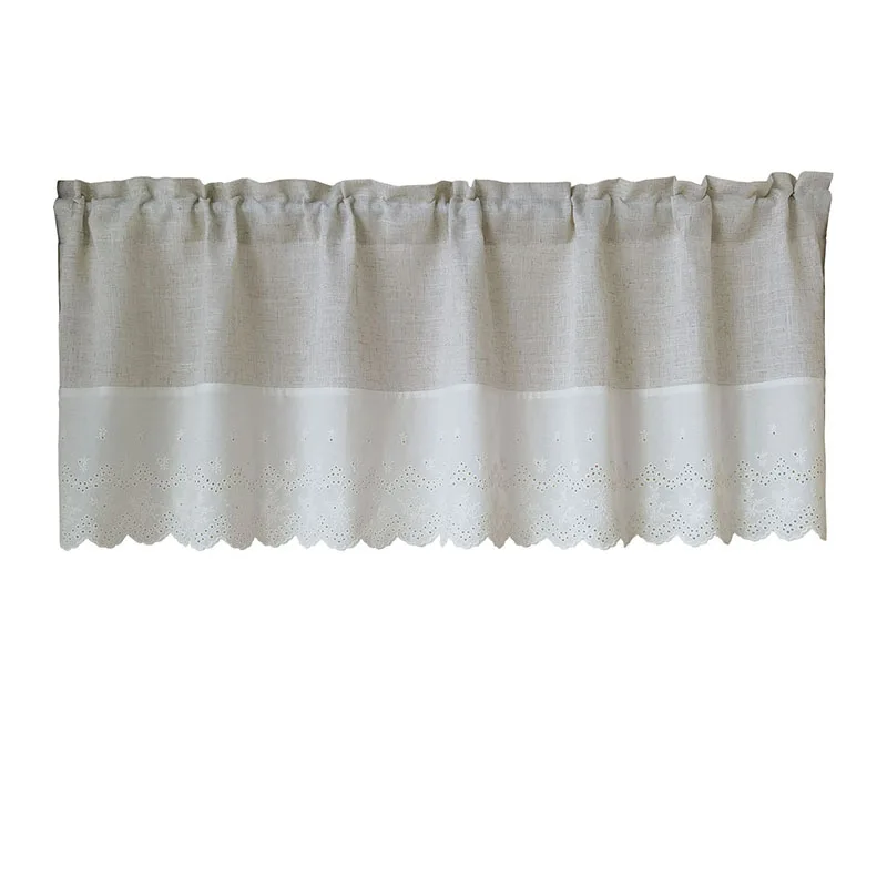 

Короткие шторы из хлопка и льна Tiyana