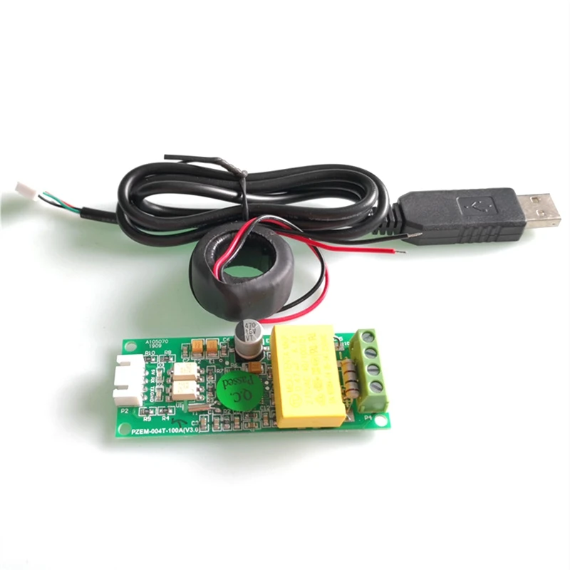 PZEM-004T Single Phase Power Energy Meter TTL Modbus AC 220V 100A Voltage Current Watt Kwh Ammeter With CT USB Cable |