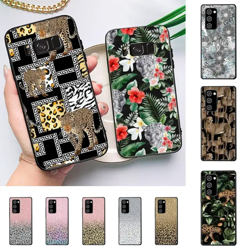 

Fashion Leopard Print Phone Case for Samsung J 2 3 4 5 6 7 8 prime plus 2018 2017 2016 core