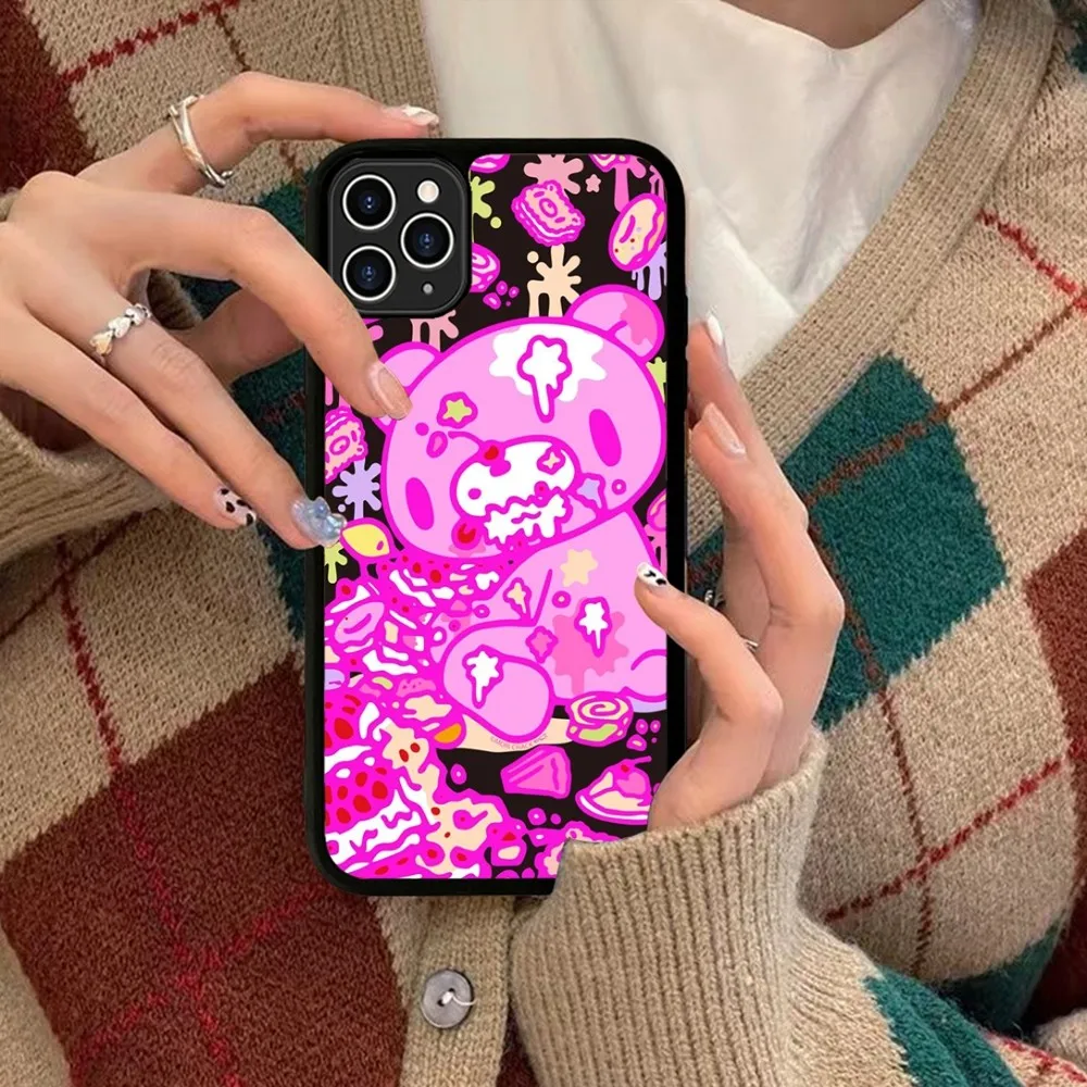 Чехол для телефона с мультяшным громким медведем силиконовый ПК + ТПУ iPhone 11 12 13 14 15