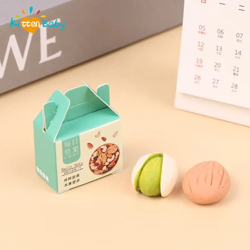 

3 шт./компл. 1/12 миниатюрный кукольный домик коробка для орехов с миндалем, Подарочная коробка с закусками, набор моделей миниатюрной еды для ...