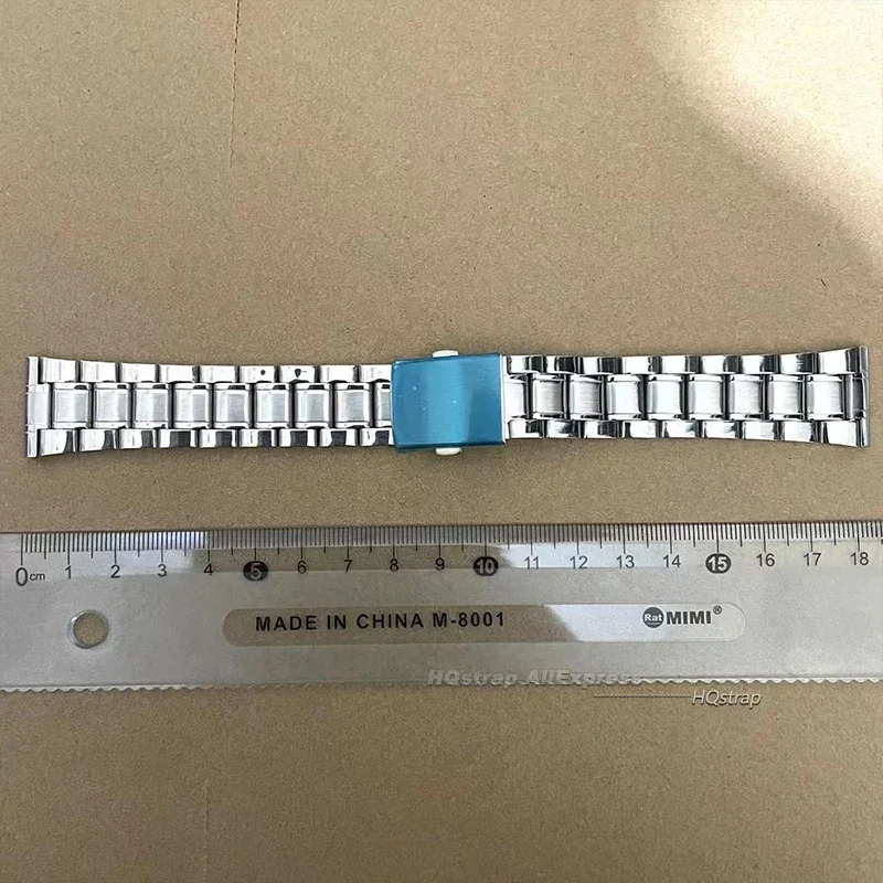 Фото Универсальный стальной ремешок для часов с плоским концом для Seiko, ремешок из нержавеющей стали для Rolex, высококачественный мужской и женский браслет, аксессуары №3