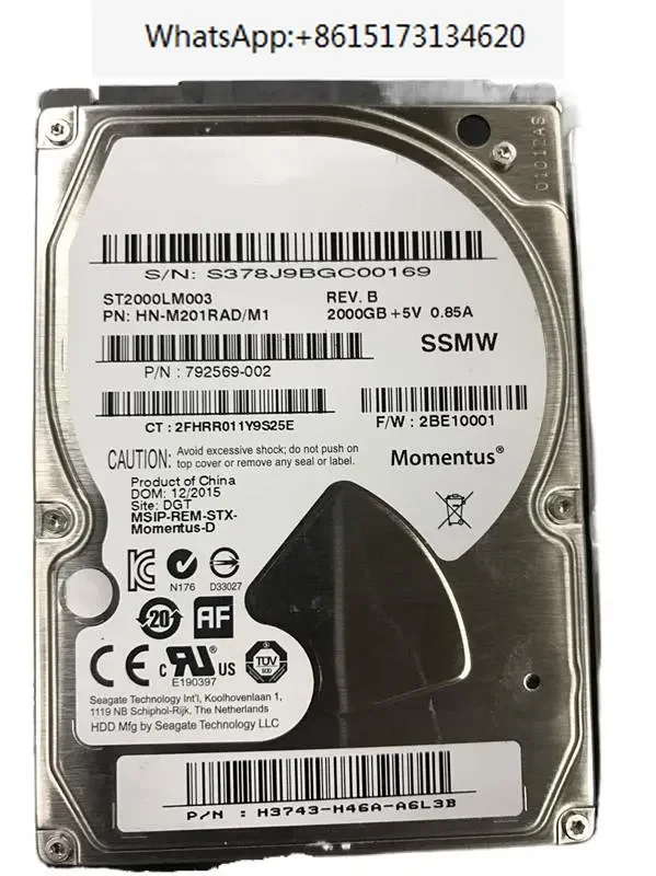 original 100% authentique M9T ST2000LM003 2TB 5400 32MB 2.5inch