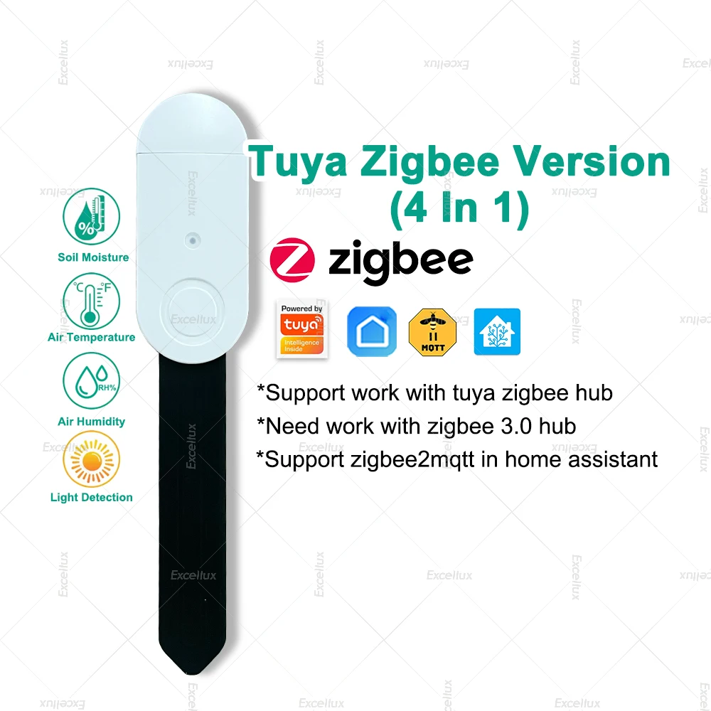

Датчик влажности почвы Zigbee 4 в 1 Tuya