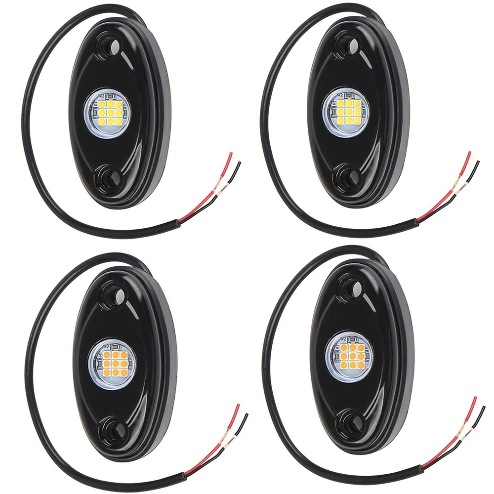 1 пара желто-белых светодиодных мини-светильников для внедорожников 9 Вт подходит