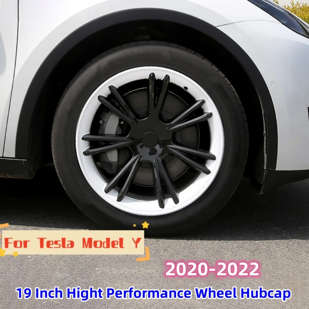 

4pcs 19Inch Wheel Hub Cap For Tesla Model Y 2022 Performance Replacement Wheel Caps Automobile Hubcap Full Rim Cover Accessories