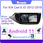 Автомагнитола на Android 11, мультимедийный видеоплеер для KIA Cee 'd CEED JD 2012-2018 IPS Navi GPS стерео динамики, аудио 2Din RDS carplay
