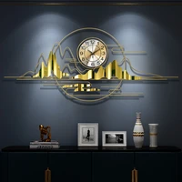 traditional chinese watch wall golden metal luxury fashion watch wall irregular unique zegar scienny house accessories ei50wc