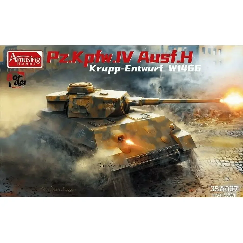 Фото Увлекательная коллекционная модель Amusing Hobby Pz.Kpfw.IV Ausf.H Krupp-Entwurf W1466 35A037 1/35, детская игрушка, подарок на день рождения №3
