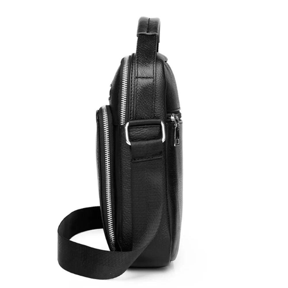 Genuine Leather Messenger Bag for Men Vintage Shoulder Crossbody Bags for Work Business Travel Tote Handbags
