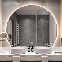 make up mirror bathroom smart wall hanging modern vanity mirror with led light touch control espejo bano room decoration eb5jz