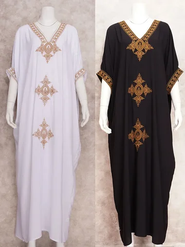 EDOLYNSA Белый летний кафтан из вискозы