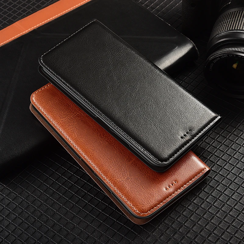 

Crazy Horse First Layer Genuine Leather Case for OPPO Realme GT Master Explorer Neo2 Neo2T c35 Neo3 GT2 Pro Flip Cover Case