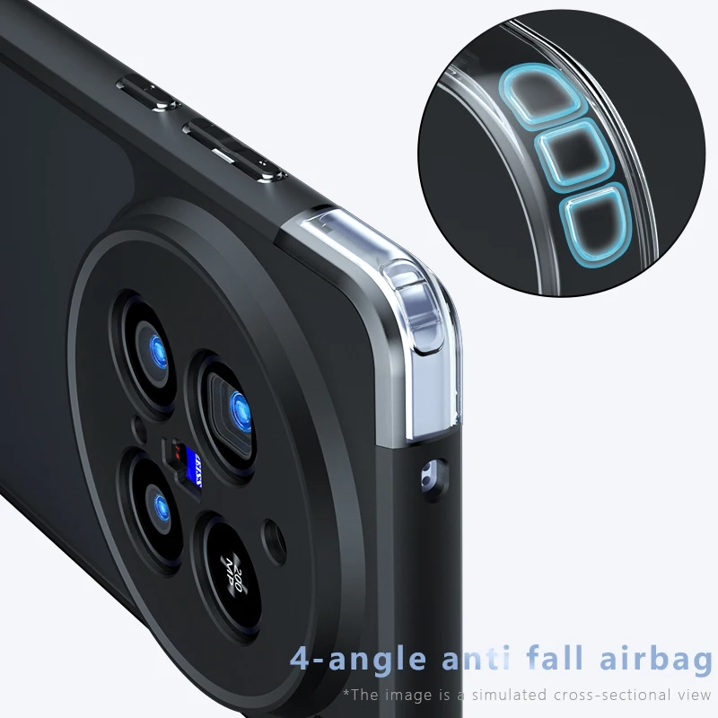 Чехол для VIVO X200 Pro противоударный тонкий задняя крышка прозрачный матовый ТПУ + ПК