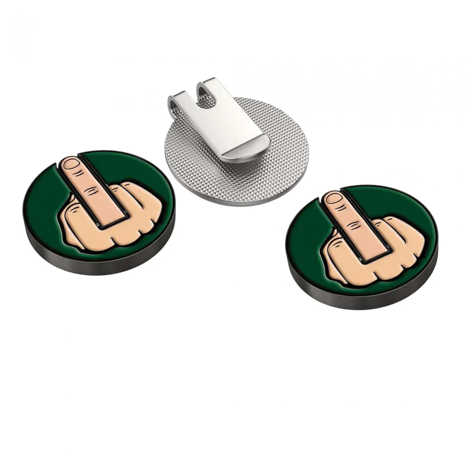 

Funny Middle Finger Theme Golf Ball Marker Diameter 2.5cm Great Gift Iron Premiu