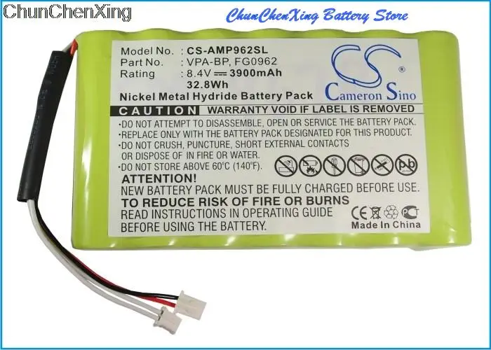 

Cameron Sino 3900mAh Battery FG0962, VPA-BP for AMX touchscreens VPW-GS, Viewpoint VPW-CP