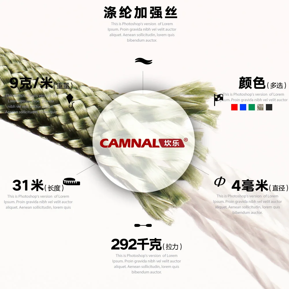 31-метровая 9-ядерная веревка для зонта в стиле милитари скалолазания на открытом