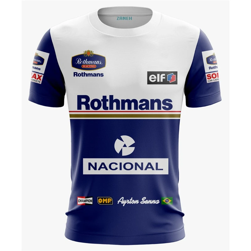 

2023 Summer F1 Team Classic Retro Casual Sports Breathable Round Neck Short Sleeve Outdoor Racing Extreme Sports Large T-shirt