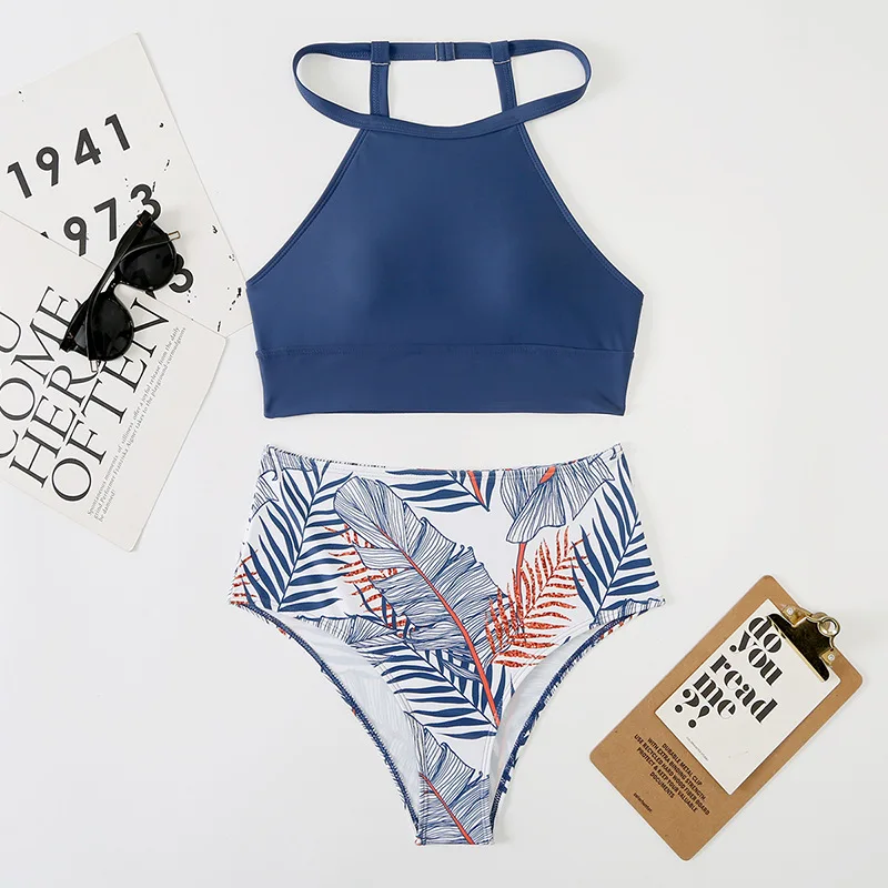 

Women's Swimwear High waist pocket swimsuit two pieces sexy bikini sets outdoor beach