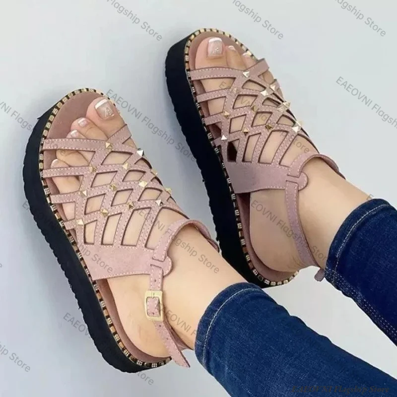 Plus Size Women's Shoes Summer 2023 New Comfort Casual Sport Sandals Women Beach Wedge Sandals Women Platform Roman Sandals