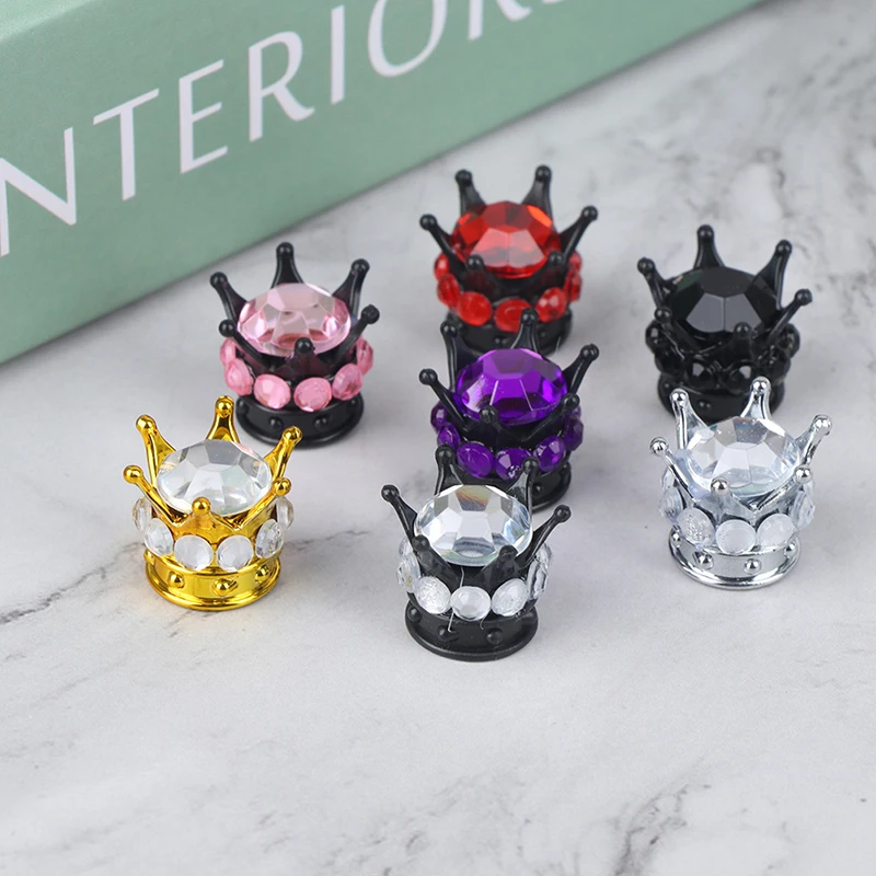 

4Pcs Crown Crystal Diamond Car Tyre Valve Caps Covers Car Motorcycle Bicycle Air Cover Auto Airtight Cap Cap Valve Core Cap