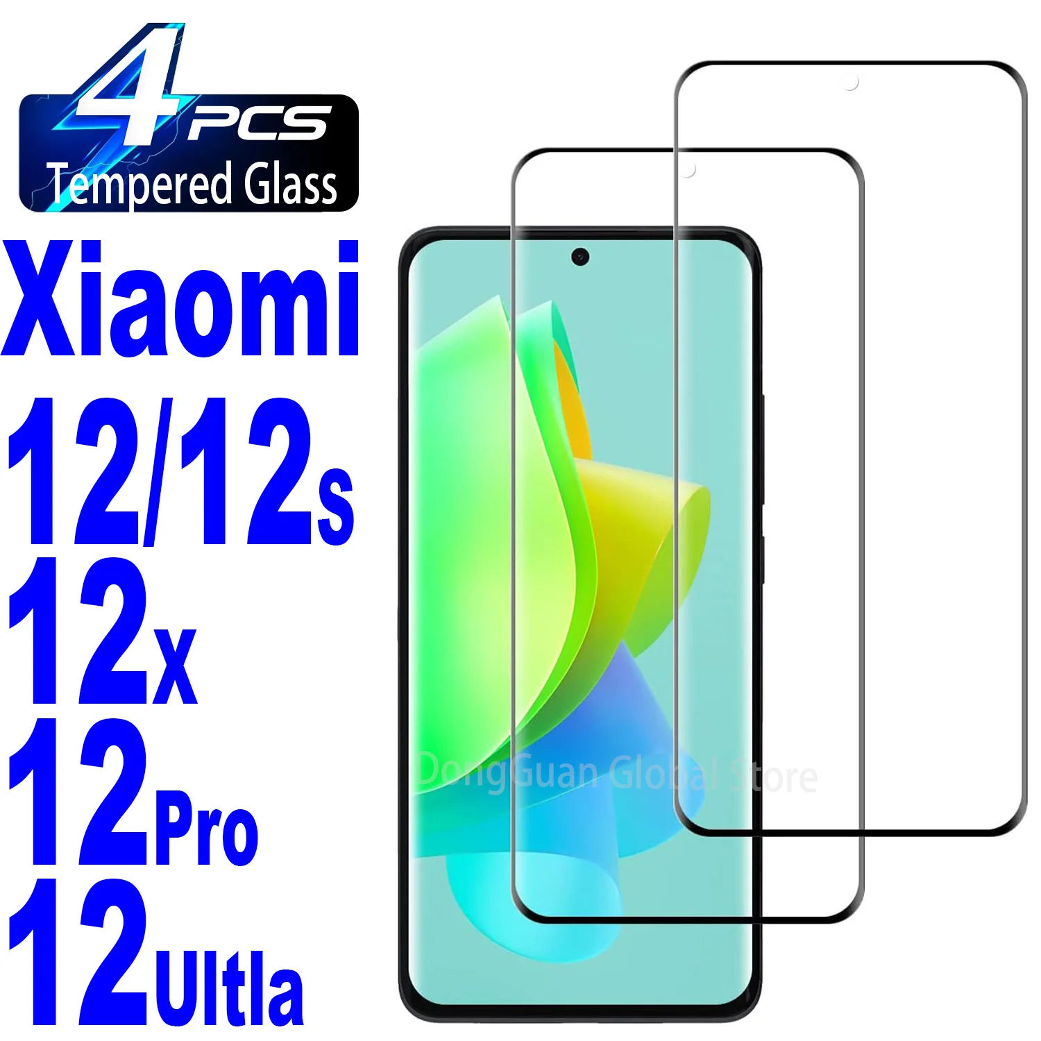 

2/4Pcs Curved Ultrasonic Fingerprint Tempered Glass For Xiaomi 12 12X 12S 13 14 Pro Ultra Screen Protector Glass Film