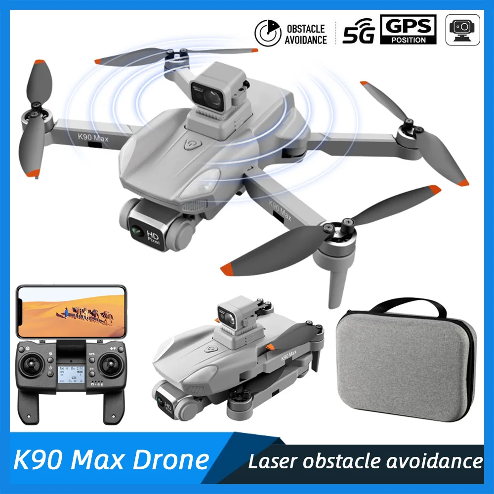 

K90 Max 4K Camera Drone GPS 5G Wifi RC Plane Foldable Quadcopter Toys Obstacle Avoidance Brushless Motor RC Helicopter Dron FPV