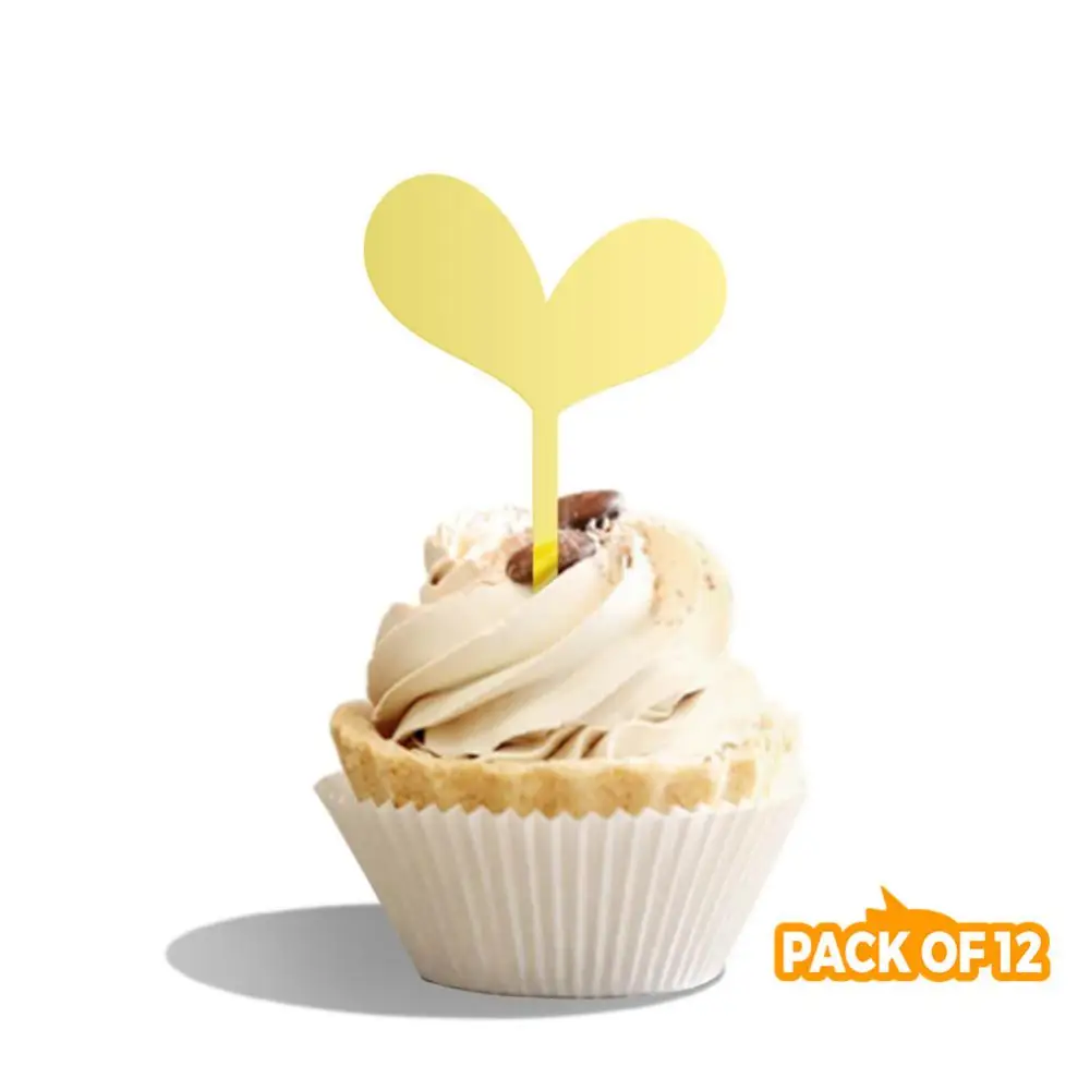 

Reusable Cupcake Toppers Happy Valentine's Day Lightweight Insert Flag Durable Cake Topper Party Decorations Acrylic Topper Mini