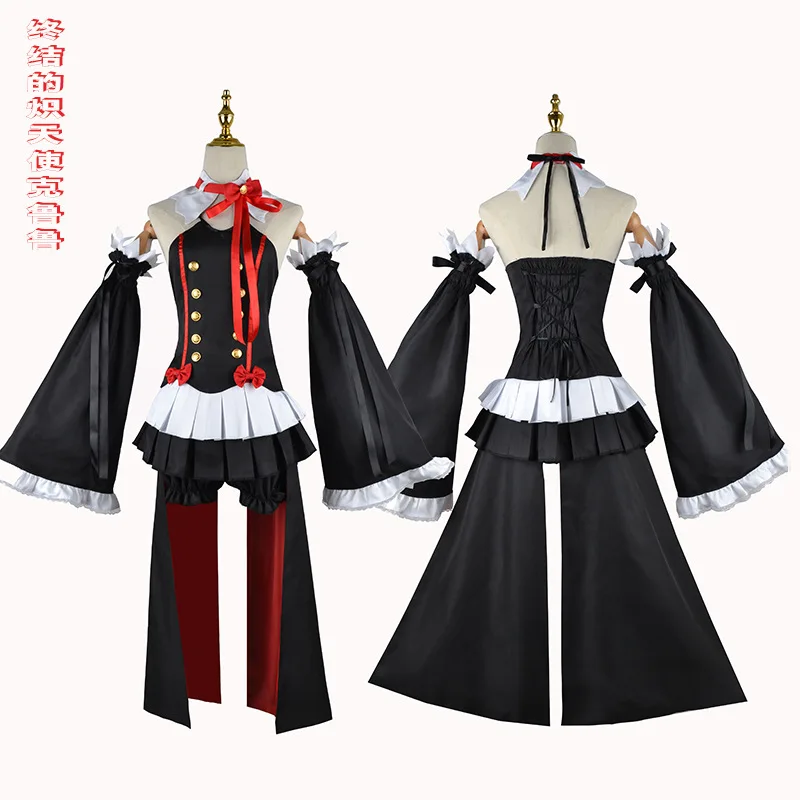

Seraph Of The End Costume Anime Cosplay Krul Tepes Dress Clothing Accessories Vampire Queen Wig Halloween Carnival Costumes