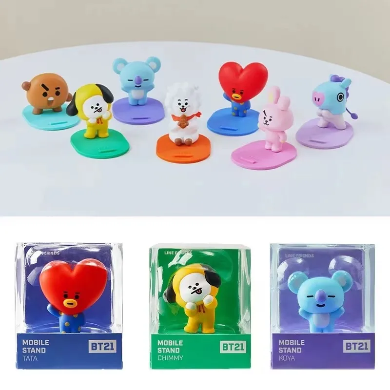 Фигурки Bt21 аниме маленький кролик подставка для мобильного телефона