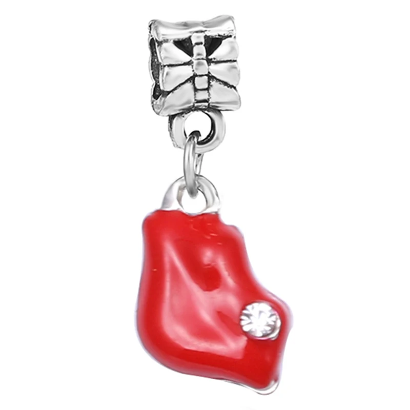 2Pcs/Lot Valentine's Day Red Charm Beads DIY Exquisite Women's Bracelet Loose Bead String Decoration