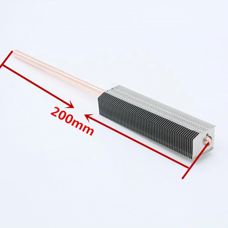 Sink Copper Heat Pipe Tube Aluminum Fins Radiator Customize Length